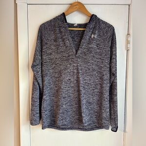 Under Armour Dark Purple Marled Tech Long Sleeve Lightweight Hooded Pullover